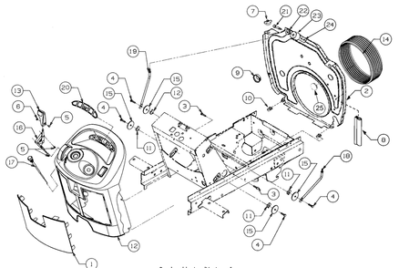 Bulkhead, Dash Panel And Engine Controls Diagram and Parts List for LT2180 13A254G710-13A254G712 Cub Cadet Lawn Tractor